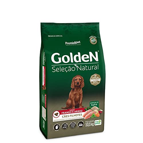 RAÇÃO GOLDEN SELEÇÃO NATURAL RAÇAS MÉDIAS E GRANDES FILHOTES 10,1KG