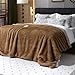 MERRYLIFE Luxury Thick Plush Faux Fox Fur Throw Blanket Warm Furry Cozy Soft Decorative Blanket Use for Couch Bed Travel Winter (PaleBrown,50