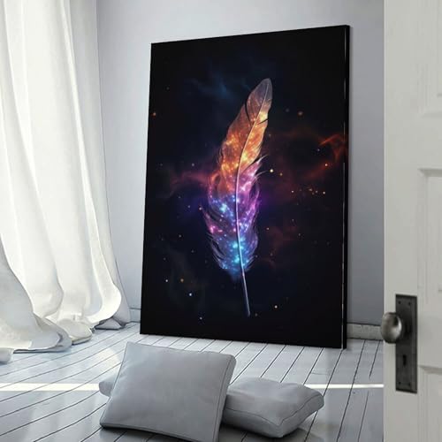 Cadeaux pour enfants affiche murale plumes magiques POLIUAWS déco chambre