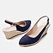 Juliet Holy Womens Wedge Sandals Espadrilles Closed Toe Slingback Buckle Strap Comfortable Casual Summer Wedges Shoes Navy
