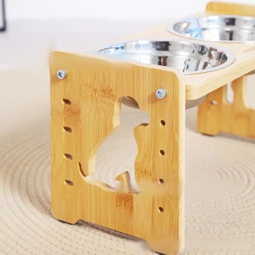 Bols pour chien surélevés avec support réglable robuste pour cuisine