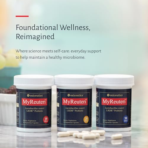 Image of MyReuteri 10 Billion CFU Probiotic - Foundational-Strength L. reuteri LRDR + FOS Prebiotic - by Dr. William Davis - Makes Yogurt-Like Superfood - 30 Veg Capsules