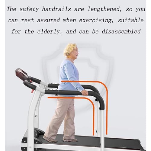 Image of Folding Treadmills Rehabilitation Treadmill, Home Elderly Walking Fitness Exercise Limb Recovery Indoor Safety