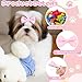 Suncalla 350 Pcs Solid Color Puppy Dog Hair Bows Bulk with Metal Clips Grooming Cute Puppy Bowknot Hair Bows Handmade Colorful Small Size Pet Accessories Gift for Dog Cat Shelter