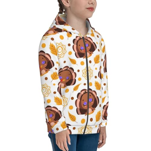 Flamingo and Pineapple Kid Hoodies Boys Zip Up Sweatshirts Girls Pullover with Pocket4
