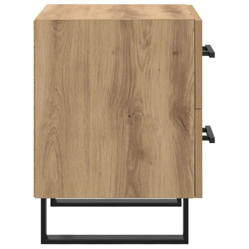 Mesita de noche roble artesanal para organizar tu dormitorio con estilo y calidez natural 8