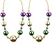 GIFTEXPRESS 2PC 44 Inch Mardi Gras Jumbo Bead Necklace for Party Favors, Mardi Gras Festival, Mardi Gras Parades