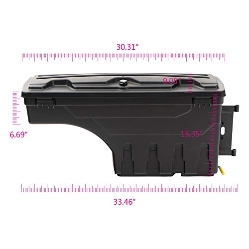 G-Plus Truck Bed Storage Box Tool Box Compatible With 2007-2020 Toyota Tundra,Black Rear Tool Box 2Pcs Set Driver & Right Passenger Side #TOP6