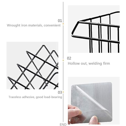 Image of BHARANI MART- Self-Adhesive Bathroom Corner Shelf || Soap Holder || Shower Shelf || Kitchen Rack & Holder || Sink Holder (GI Metal, Powder Coated Finish) (2 Pcs, Sink Holder)