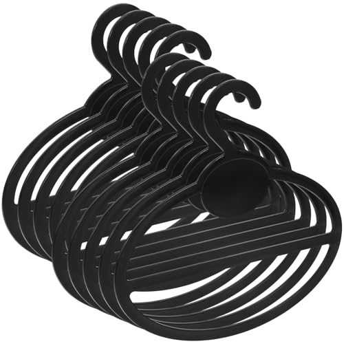 SOESFOUFU 10 Pezzi Grucce per Sciarpe e Cinture 13 Cm Nero, Organizer per Cravatte e Gancio per Cintura, Appendiabiti Multifunzionale per Armadio e Negozi di Abbigliamento