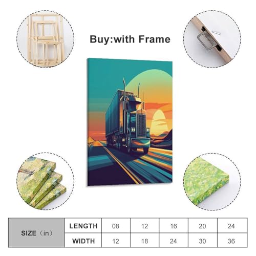 Tableau impression sur toile camion pour habiller un mur vide avec style