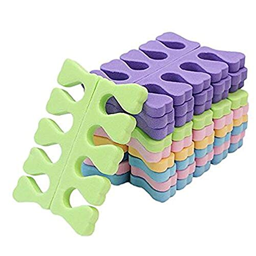 TOPFAY 20 x salón Divisor de uñas Toe Esponja Dulce Manicura y Pedicura Herramienta