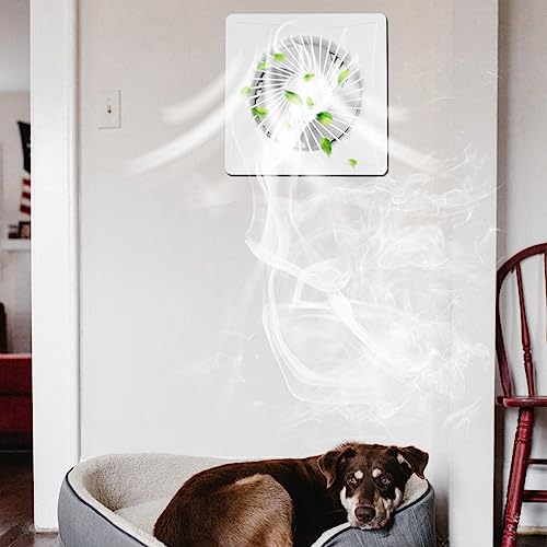 Bathroom Extractor Fan Bathroom 6 Inch Ø 150mm, Exhaust Fan with Backflow Flap, Powerful 200m³/h Airflow, Silent Ventilation Kitchen, Window Wall Glass Mounted for Shower Toilet Garage