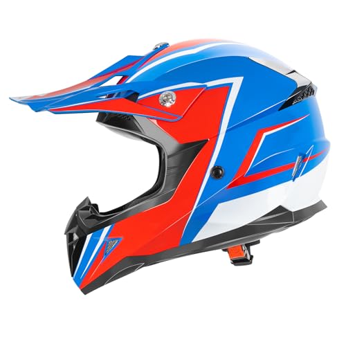 Image of YEMA Adults Dirt Bike Helmets, Ventilated Motocross ATV Dirtbike Offroad BMX MX Helmets, DOT Approved Motorcycle Helmets, YM-915, Black