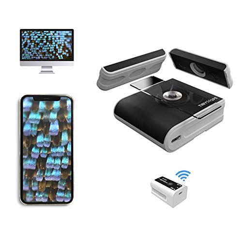 TinyScope Wireless Phone Microscope Camera 400X to 1000X, Digital Microscope 13MP Pocket Microscope Compatible with Android iOS Windows, Portable Microscope Camera