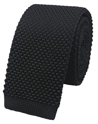 Vizakiss Men's Solid Color Skinny Knit Tie
