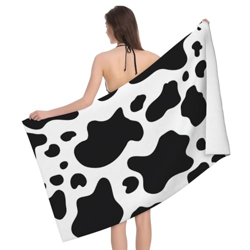Serviette horizontale imprimée vache en microfibre pour piscine douce - 2
