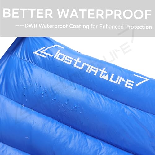 Clostnature Bolso de Dormir Ultraligero para Mochileros con Relleno de Plumas - 20D Invierno Ligero para Camping, Compacto para Niños y Adultos miniatura 5