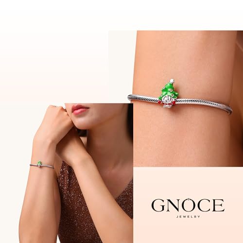 Image of GNOCE Christmas Charm Silver Plated & Sterling Silver Bracelet Gift