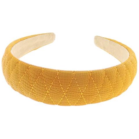 Diadema suave de ante en relieve color dorado antiguo Cover