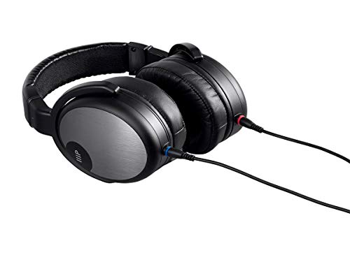 Monoprice Hr-5C Wired Headphones - Black/Silver With 42Mm Drivers, High Resolution Closed Back, 1.3Mm Cable #TOP4