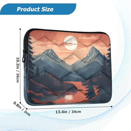 Funda para laptop de 13 a 14 pulgadas diseño Sunset Mountain miniatura 3