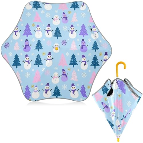 Paraguas de Navidad para niños con muñecos de nieve el regalo perfecto para días de lluvia