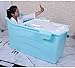 NOBRAND Bañera Plegable Portátil para Adultos, Cubo De Ducha De Plástico para SPA En El Hogar, Piscina Independiente para Bebés Y Niños, Bañera Plegable Grande con Tapa, Fácil De Instalar