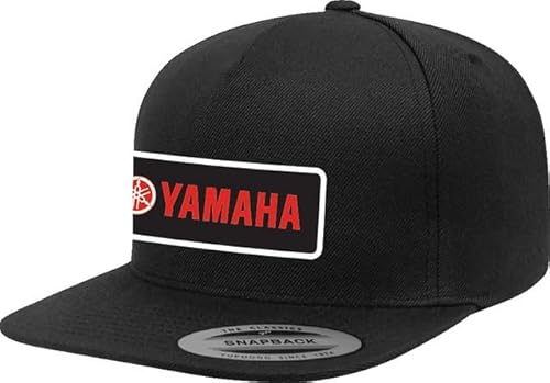 Yamaha Snapback Racing Hat Team, Classic Logo, Throwback Logo One Size Fits Most - Classic Black