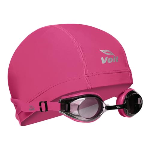 Natación, Sports Voit Set de Natación 2 en 1 incluye gafas de natación y gorro de natación licra color rosa 16+