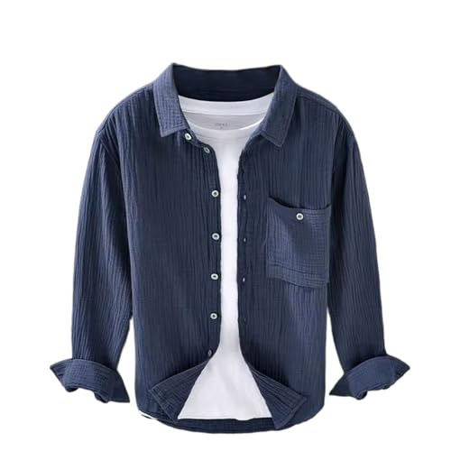 Chemise blanche homme coton lin double couche : finis les plis et le froid de l'automne