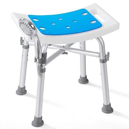 Careboda Taburete Ducha, 227kg, H 44.5-49 cm, Antideslizante