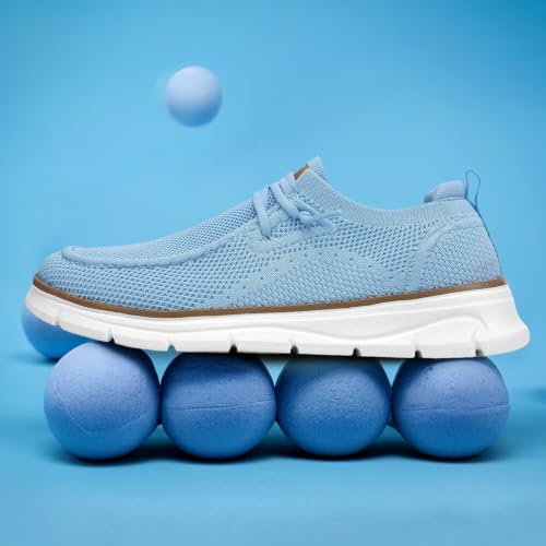 Image of Mens Slip-on Loafers Comfortable Boat Shoes Casual Walking Sneakers Mesh Business Oxfords Work Lightweight Soft Sole