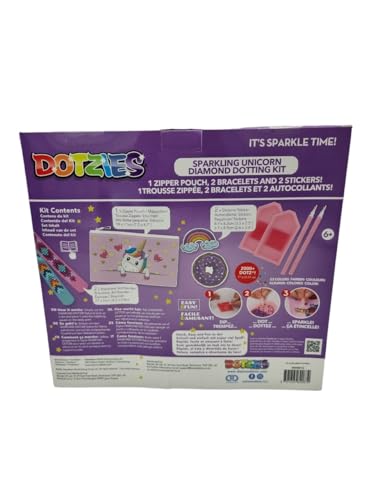 BANDAI Dotzies Sparkling Unicorn Diamond Dotting Kit, Create 3 Accessories with 2,000+ Dotz - Image 3