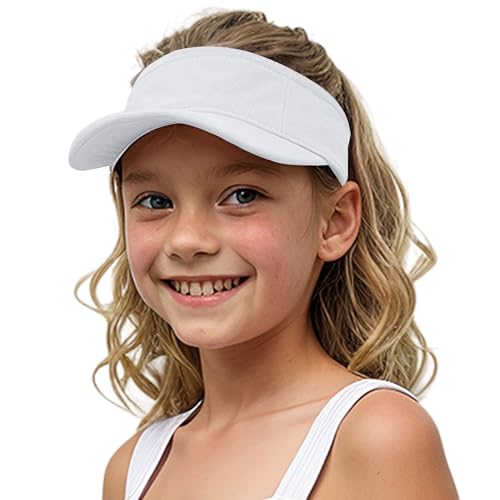 Jastore Kids Girls Boys Packable Hat Sun Visor Hats Cotton Sports Summer Golf Visor Hat