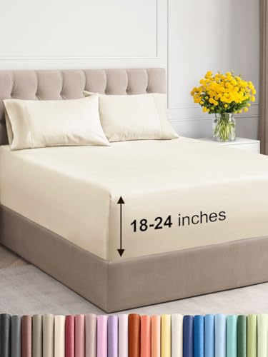 Extra Deep Pocket Queen Sheets - 4 Piece Breathable &