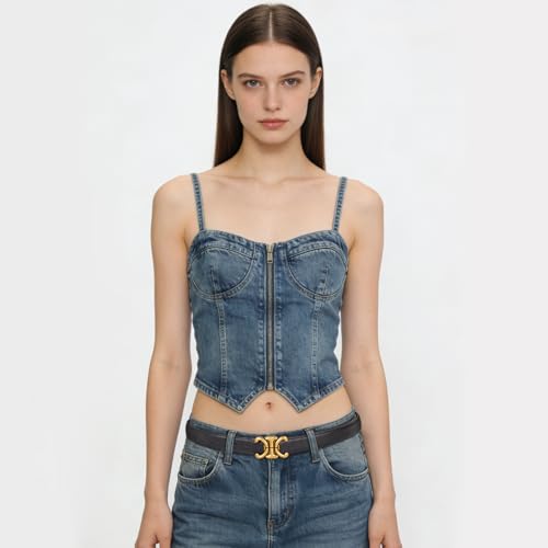 Image of Aurolran Women's Leather Belt with Buckle - Ideal for Dresses, Jeans, and Coats