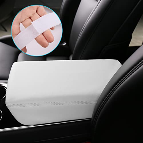 Czcgydy Car Armrest Box Cover For Tesla Model Y Model 3 2017-2023 Center Console Covers Lid Protector Pad Central Mat Automobile Waterproof Interior Decor Accessories (White) #TOP4