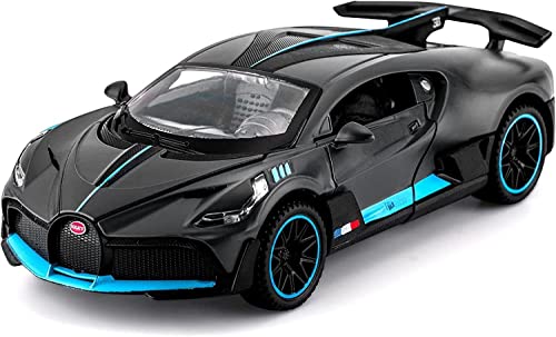 Image of 1 /32 Buggatti Divo Model Car with Box, Zinc Alloy Pull Back Toy car with Sound and Light for Kids Boy Girl Gift?Colors as Per Stock? (Buggatti Divo)