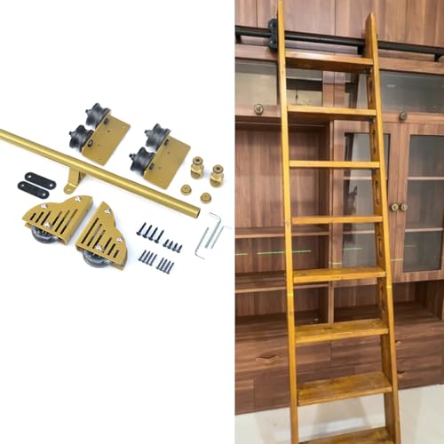 Kit de quincaillerie échelle coulissante en métal doré au design premium pour grenier