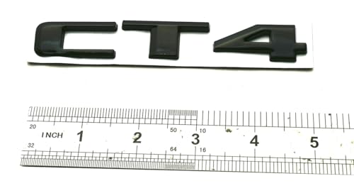 Image of 1x CT4 Rear Trunk Decklid Letter Adhesive Badge Emblem Nameplate Decals Fit for CT4 Sport (Glossy Black)
