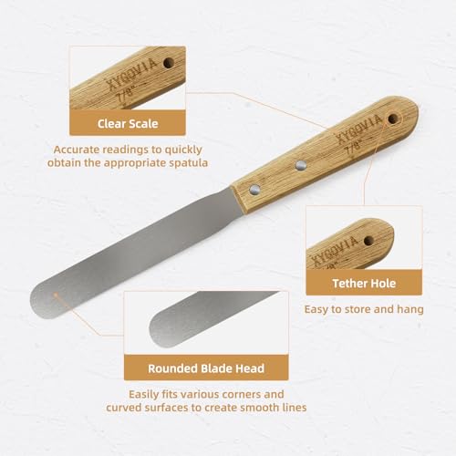 7-Piece Wooden Handle Caulking Spatula