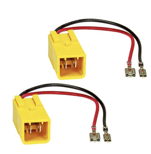 Sound Way - 2 x Câbles Adaptateur Faisceau cosse connecteurs fiche pour Haut-parleurs Enceintes Voiture Compatible avec Alfa Romeo, Lancia, Fiat, Citroen, Peugeot