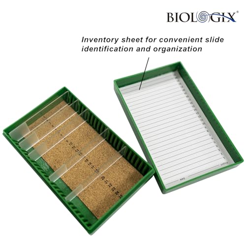 CryoKing 5 Stück Objektträger Mikroskop Box, Objektträger Aufbewahrungsbox, Box für objektträger, Objektträger Kasten, Präparatekasten Mikroskop, Mikroskop Objektträger Box für 25 Objektträger
