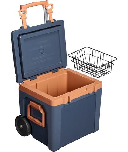 Image of Stanley Adventure Outdoor Cooler with Wheels 50 qt | Heavy Duty Outdoor Camping Cooler with Easy Carry Side Handles | BPA-Free | Twilight