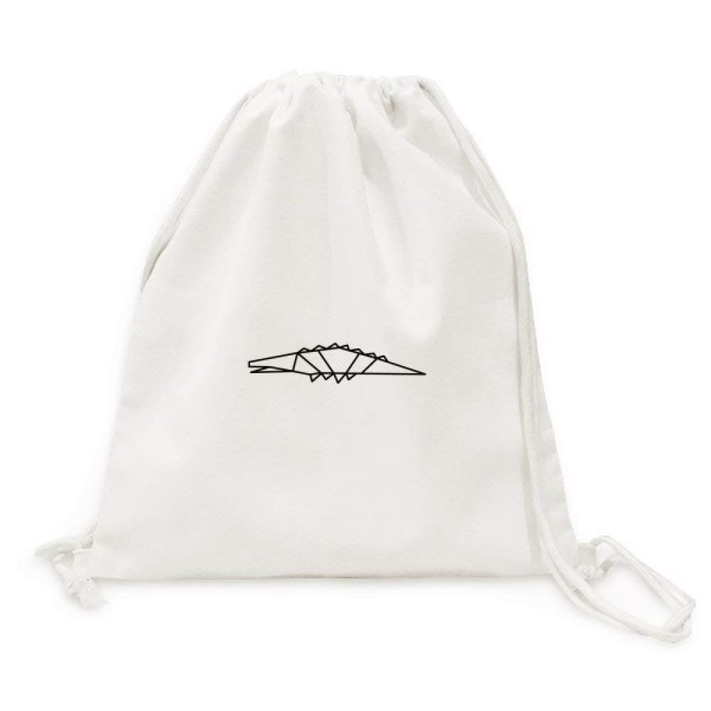 Toile drawstring backpack crocodile idéal pour le voyage et le shopping