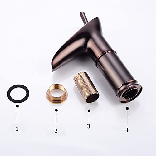 Robinet cascade bronze antique Orb pour vasque de salle de bain rétro