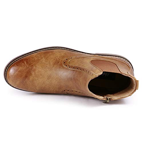 Metrocharm Mc139 Men's Formal Dress Casual Ankle Chelsea Boot (12, Tan) #TOP4