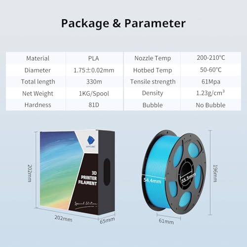 image for Anycubic PLA 3D Printer Filament, Intelligent PLA Filament Enhanced Sm
