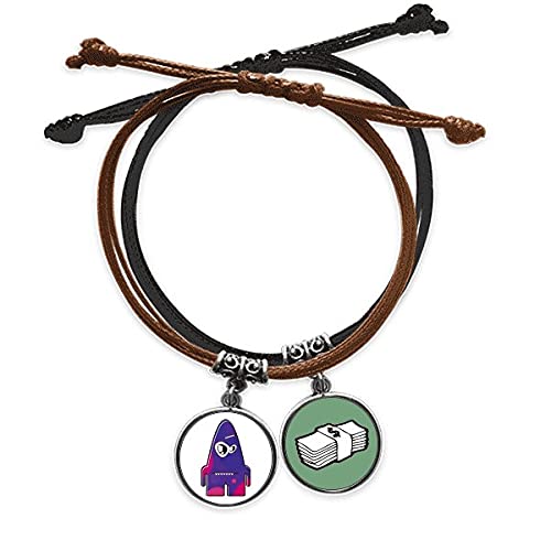 Pulsera de cuero morada Purple Monster para looks urbanos diarios